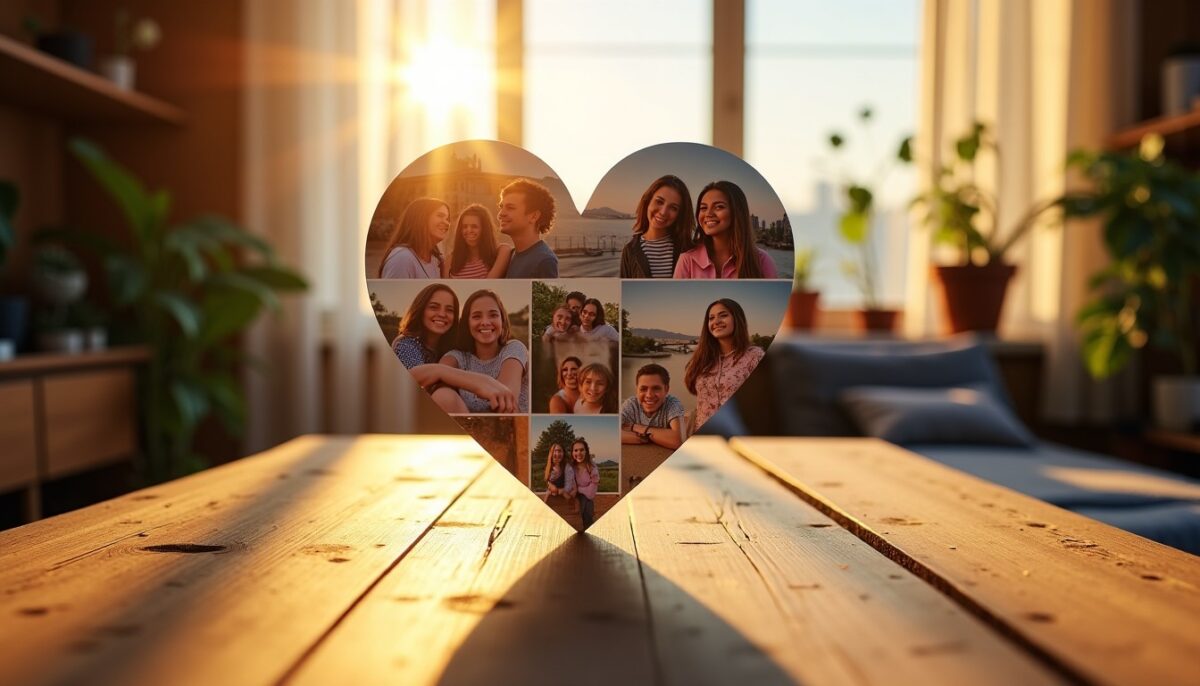 Créer un cœur unique en assemblant vos photos préférées