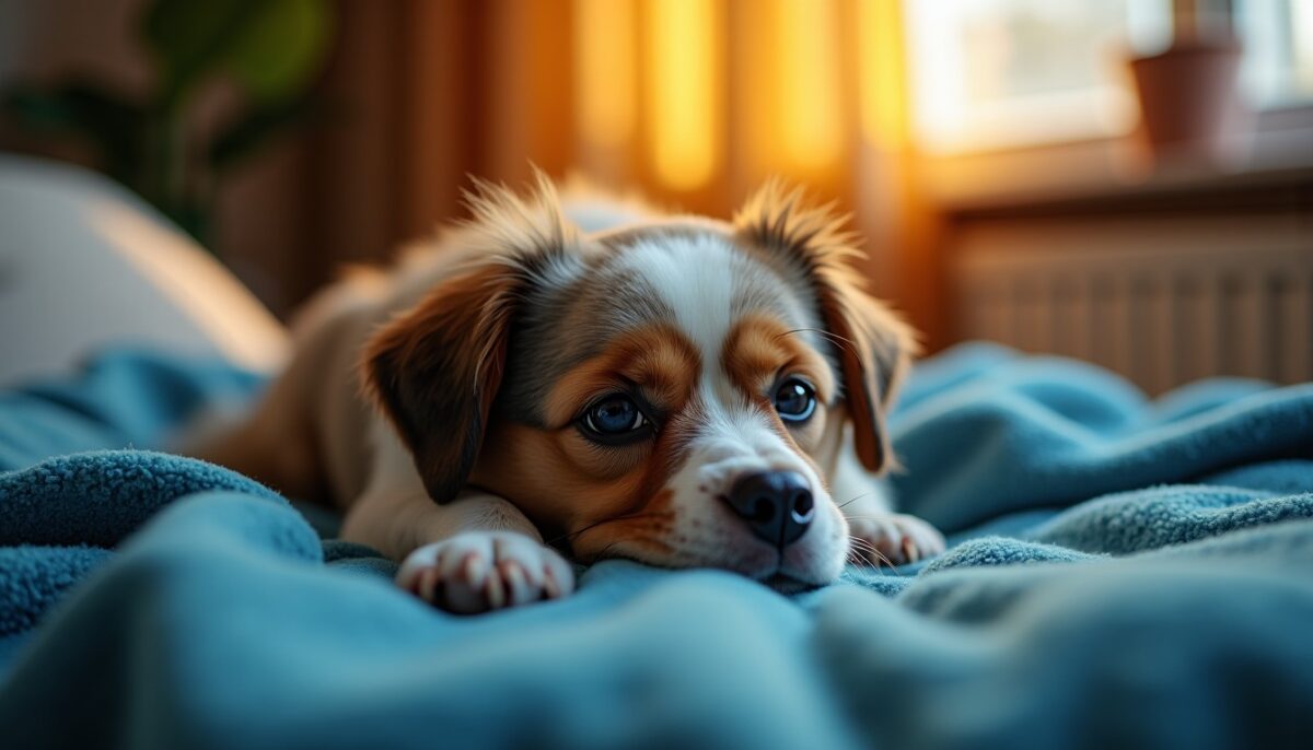 Comment une couverture bleue a transformé la vie d’un chien anxieux : une histoire émouvante