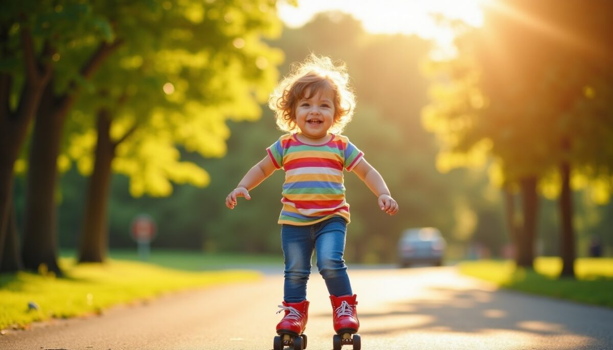 Figurer l&rsquo;enfance en mouvement : capturer la magie des premiers pas en rollers